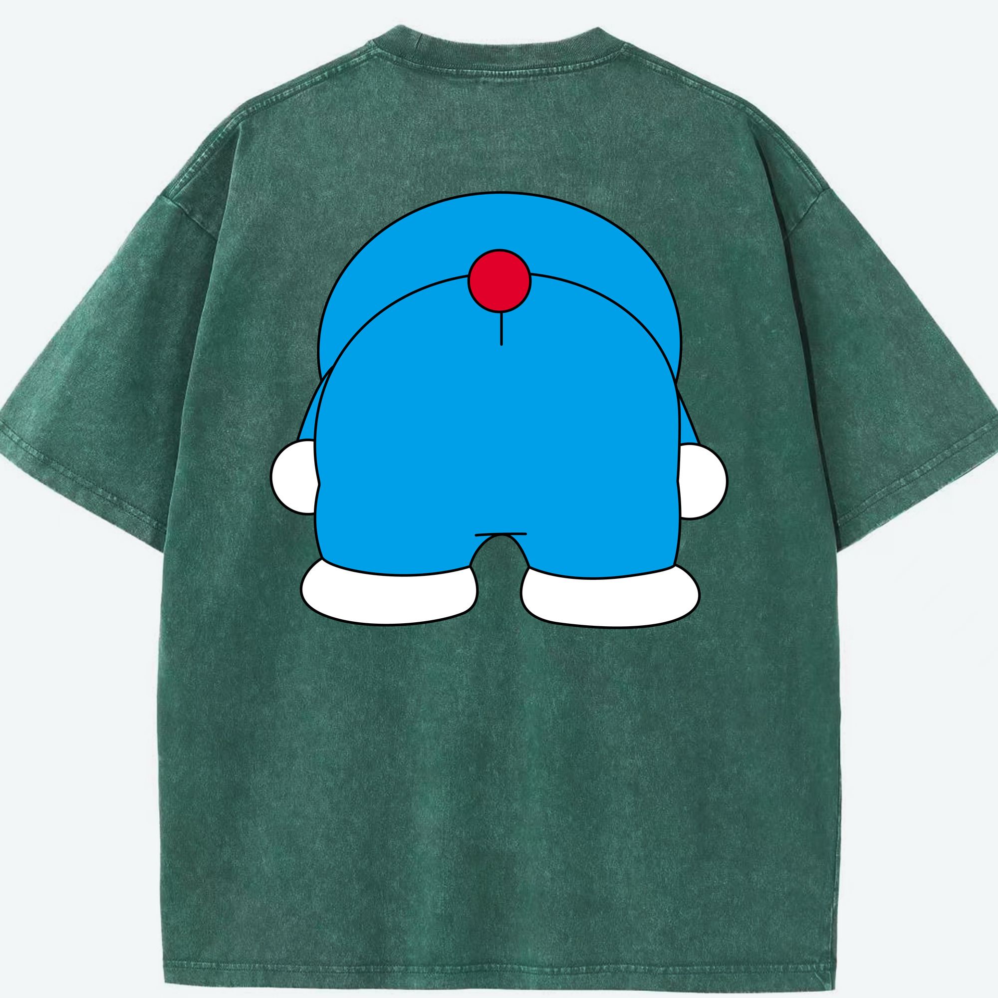 （画像用） ドラえもん Doraemon 綿100% ヴィンテージ風 半袖Tシャツ（背面プリント）